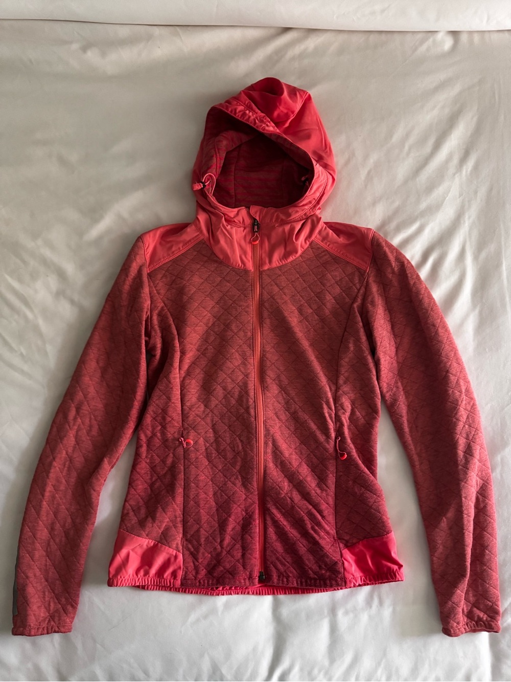Salomon Women's Quilted Hooded Utility Jacket - Coral Red